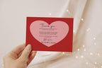 Red & Pink Thank You Wedding Party Cards | Pack of 10 - Larosier Prints