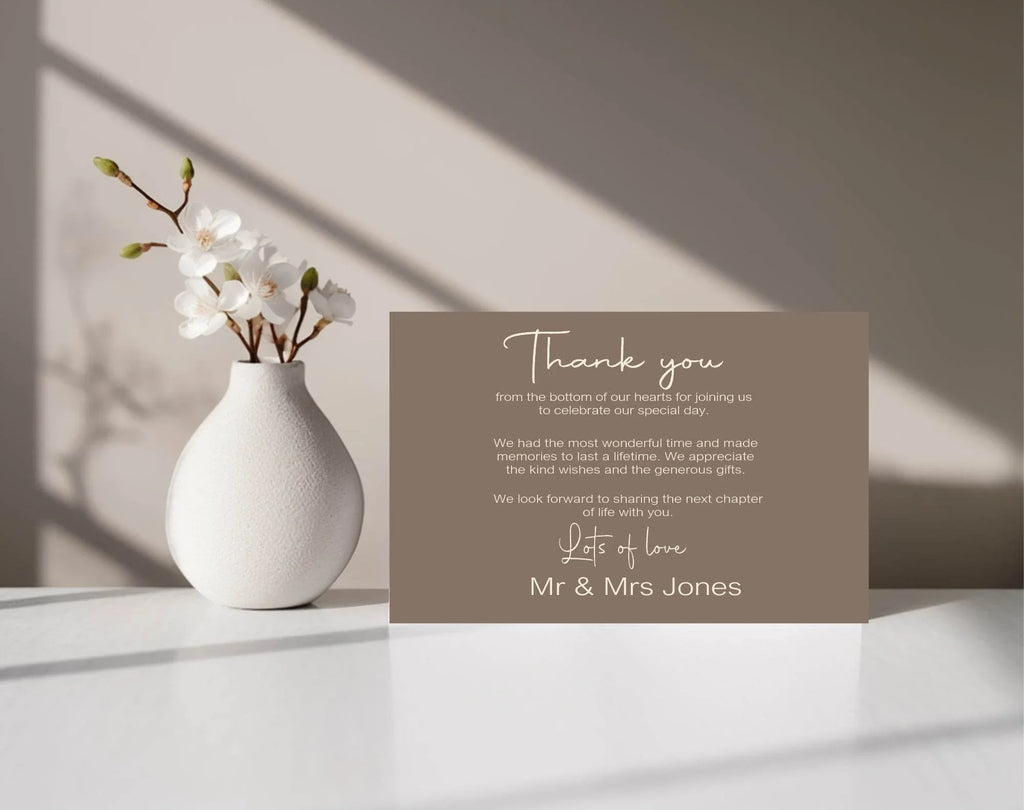Earth Thank You Wedding Party Cards | Pack of 10 - Larosier Prints
