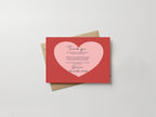 Red & Pink Thank You Wedding Party Cards | Pack of 10 - Larosier Prints