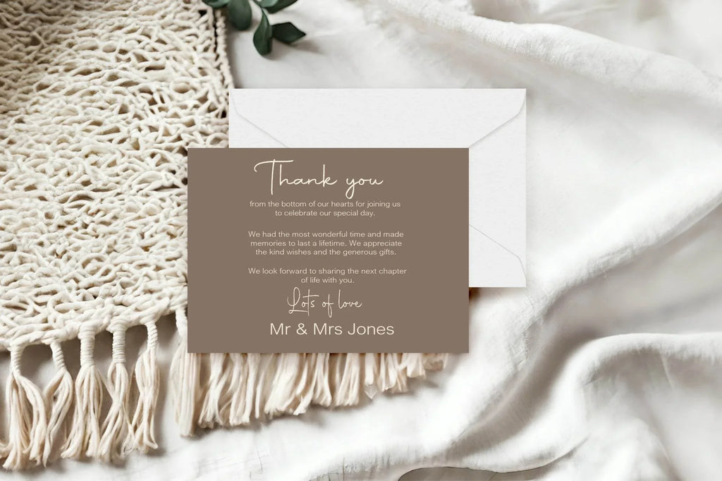 Earth Thank You Wedding Party Cards | Pack of 10 - Larosier Prints