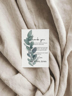 Eucalyptus Thank You Wedding Party Cards | Pack of 10 - Larosier Prints