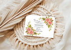 Pink Rose Thank You Wedding Party Cards | Pack of 10 - Larosier Prints