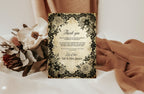 Black Rose Wedding Thank You Cards | Pack Of 10 A6
