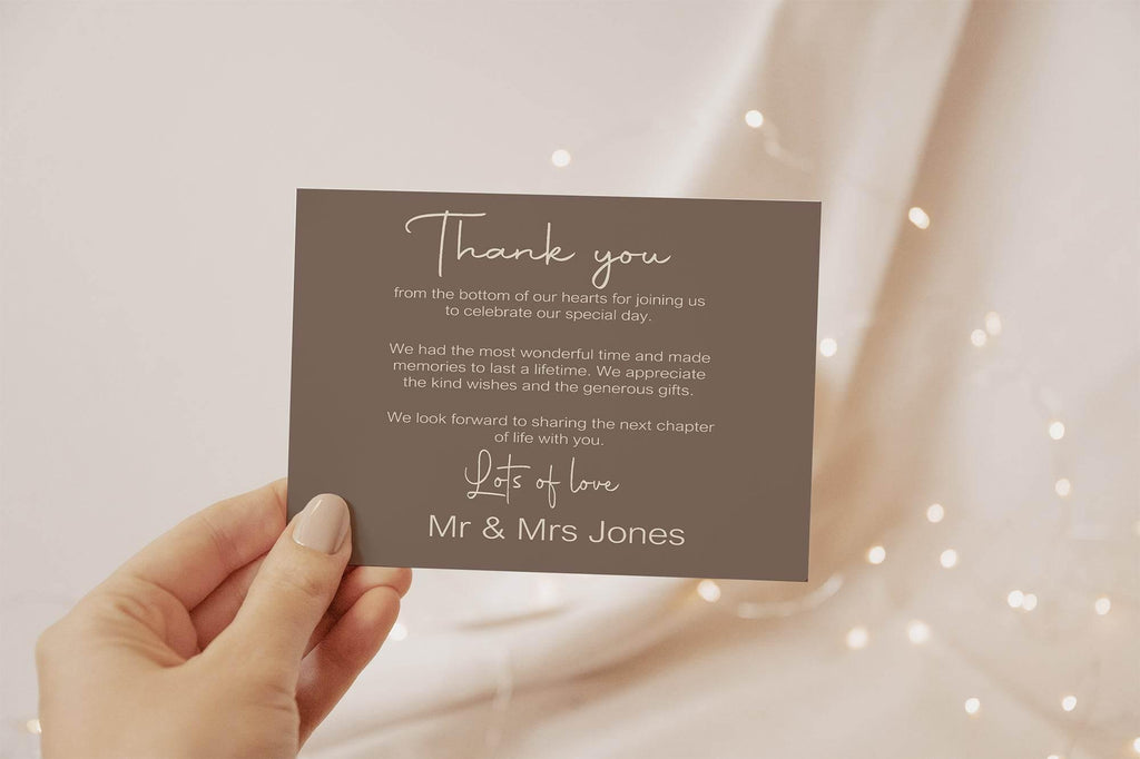 Earth Thank You Wedding Party Cards | Pack of 10 - Larosier Prints