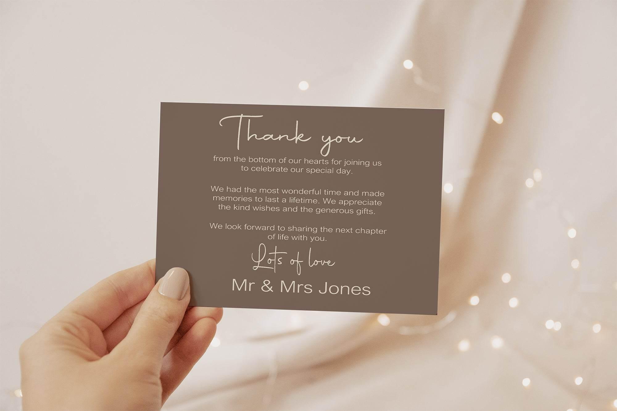 Earth Thank You Wedding Party Cards | Pack of 10 - Larosier Prints