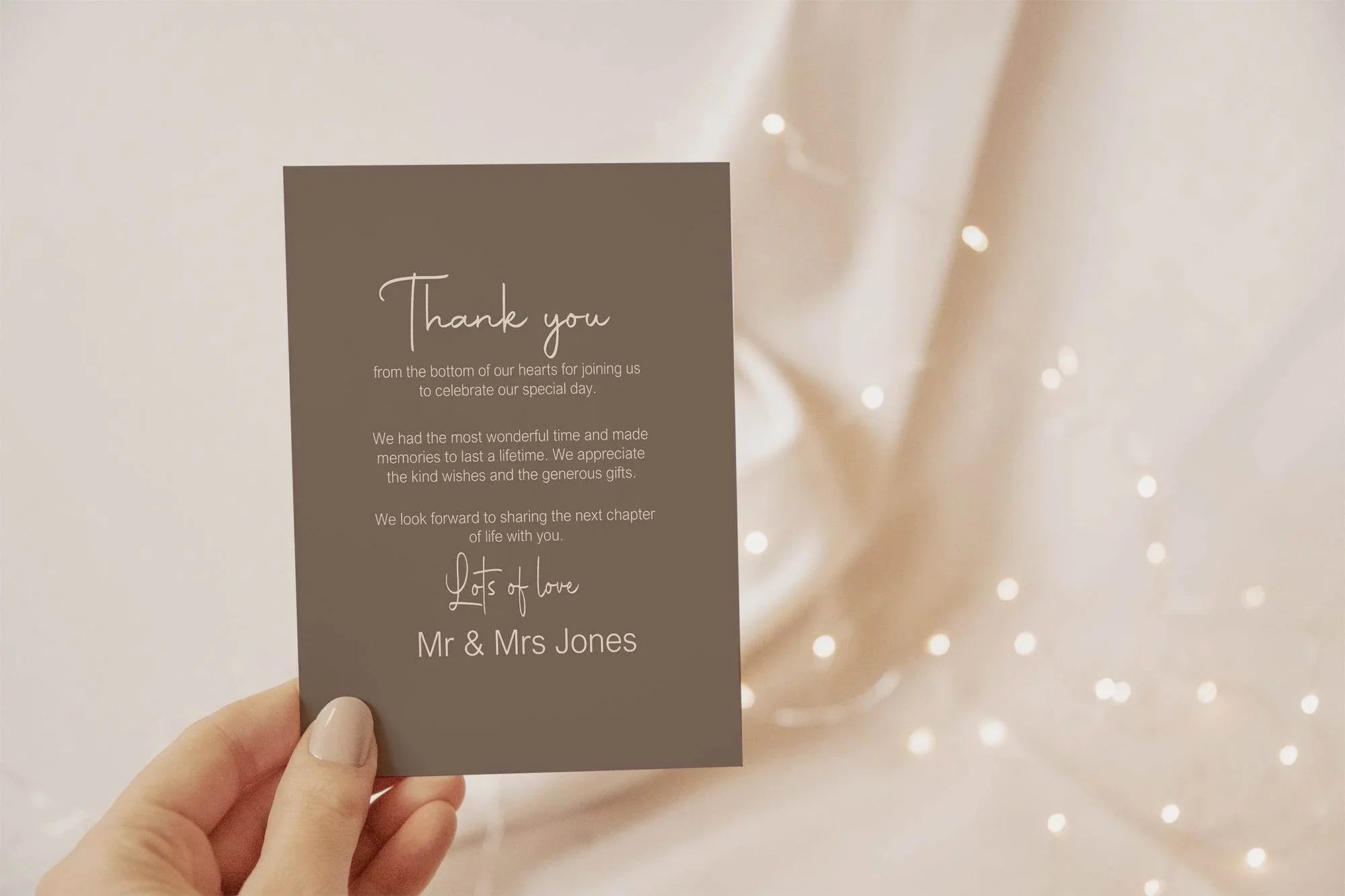Earth Thank You Wedding Party Cards | Pack of 10 - Larosier Prints
