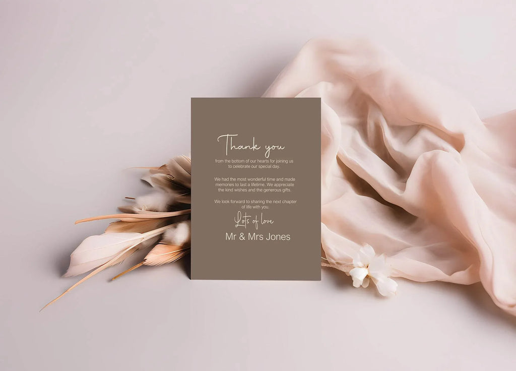 Earth Thank You Wedding Party Cards | Pack of 10 - Larosier Prints