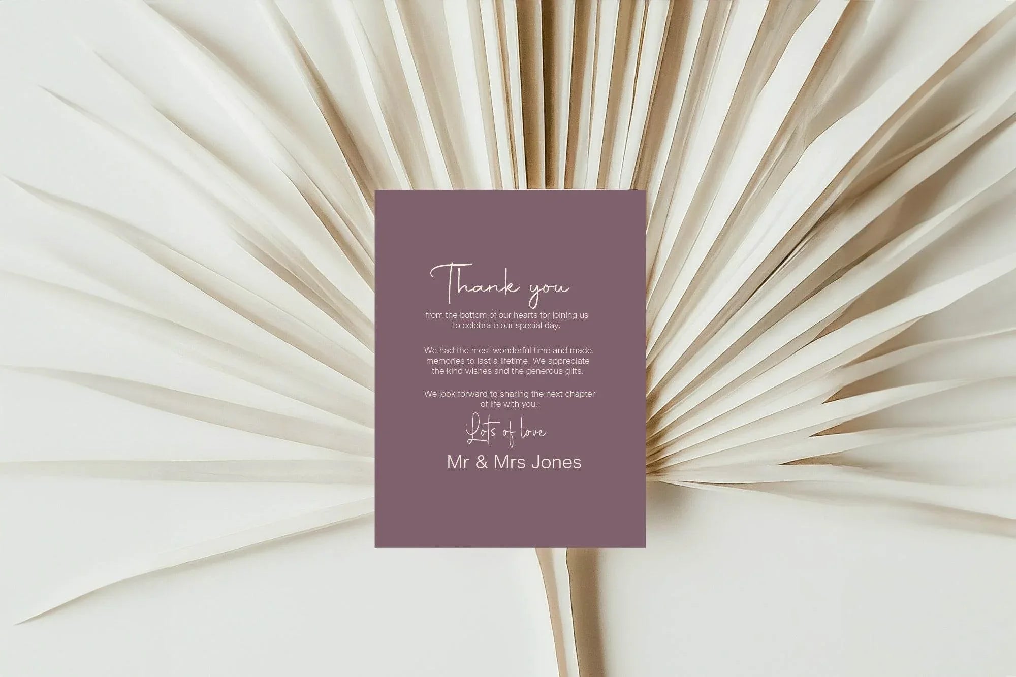 Heather Thank You Wedding Party Cards | Pack of 10 - Larosier Prints