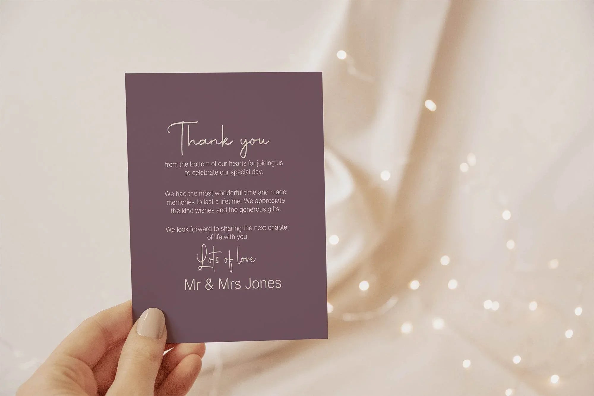 Heather Thank You Wedding Party Cards | Pack of 10 - Larosier Prints