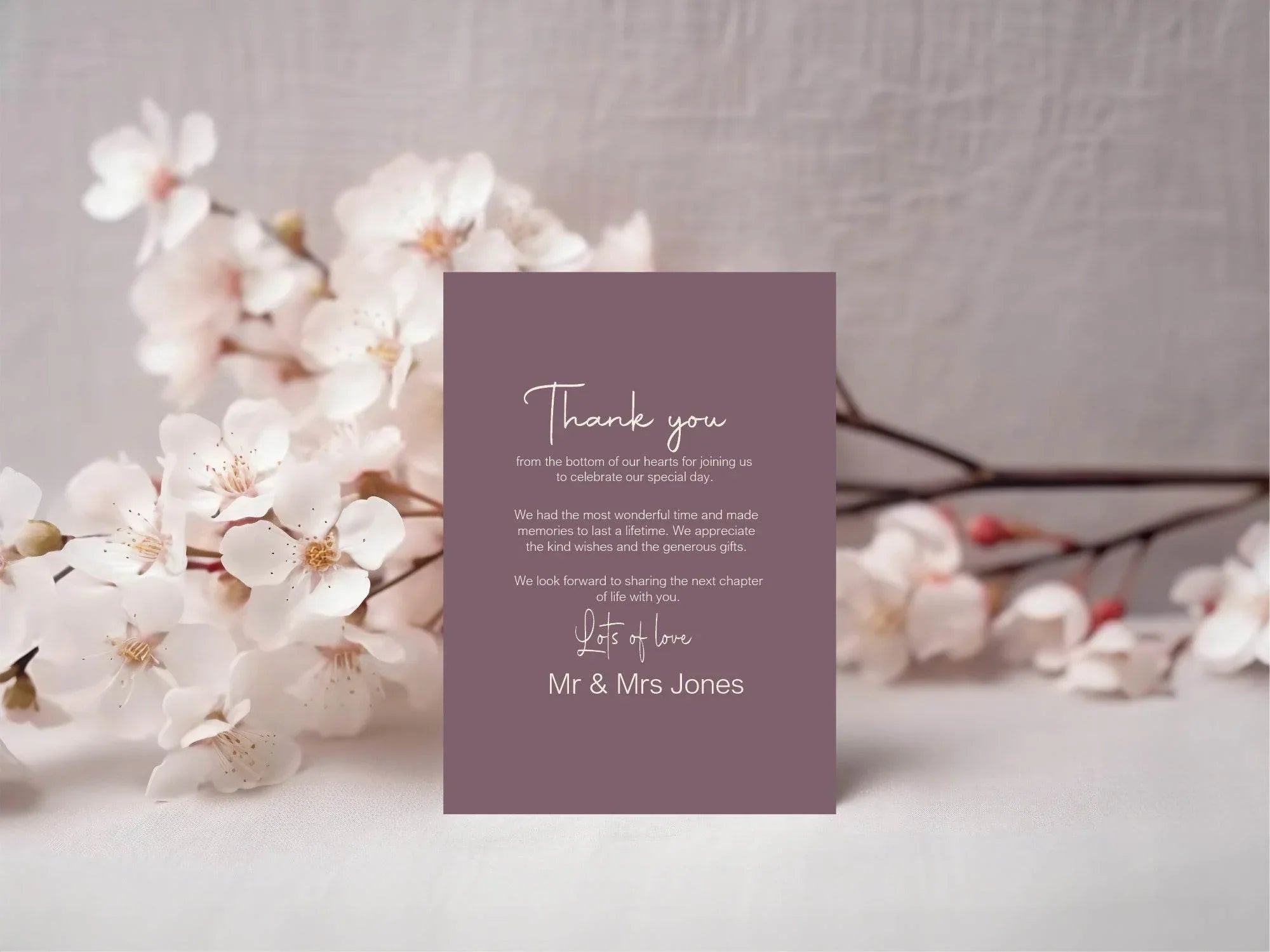 Heather Thank You Wedding Party Cards | Pack of 10 - Larosier Prints