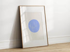 Soft Blue Abstract Circle and Branch Print | Modern Artwork - Larosier Prints
