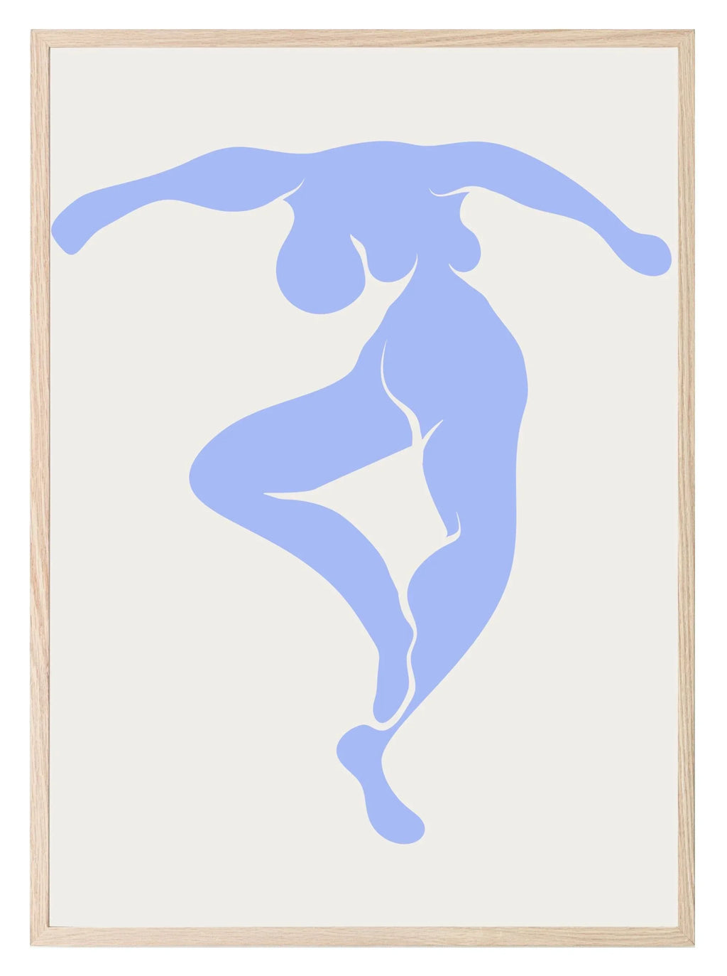Abstract Silhouette Wall Art Print | Modern Artwork | Blue - Larosier Prints