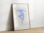 Abstract Silhouette Wall Art Print | Modern Artwork | Blue - Larosier Prints