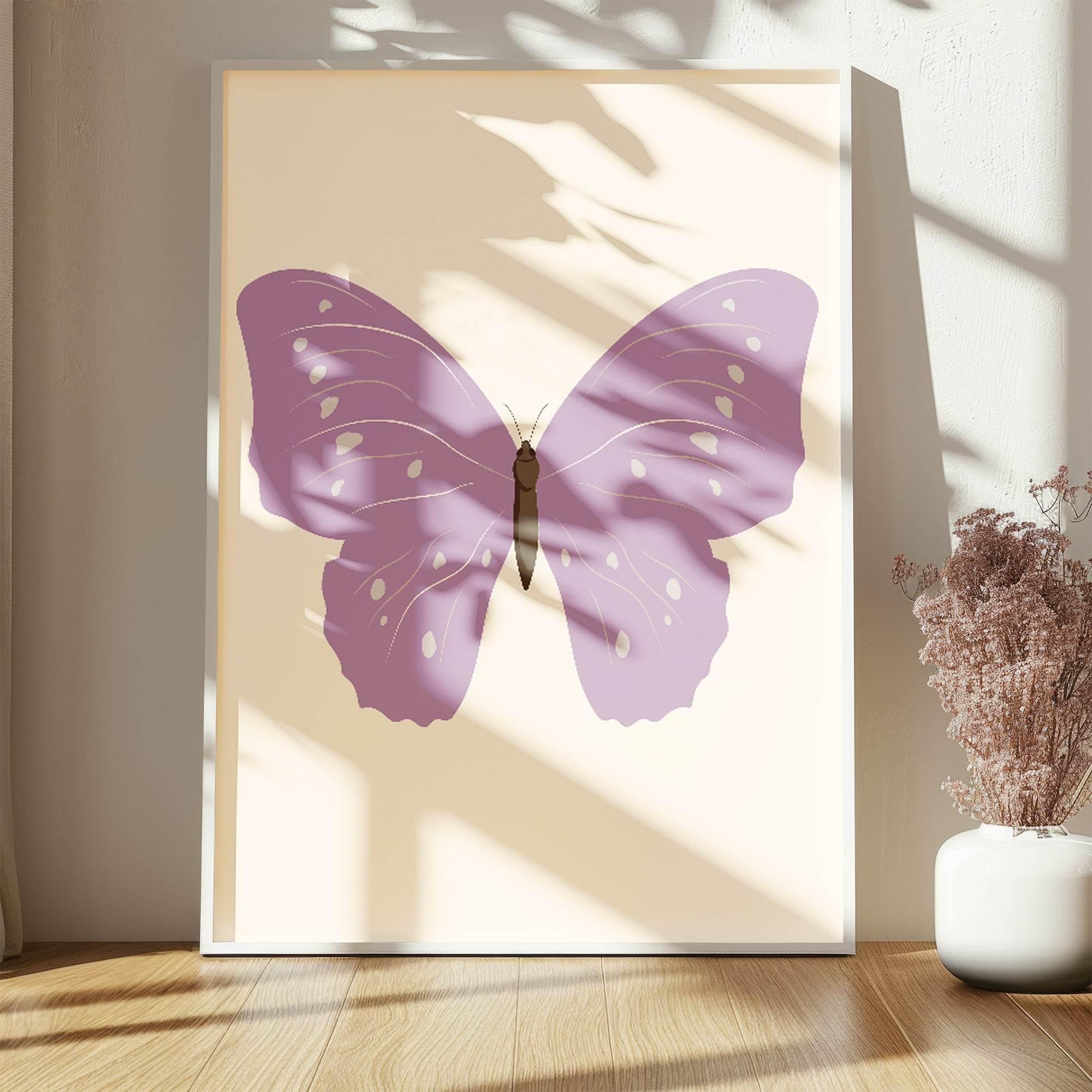 Purple Butterfly Print - Larosier Prints