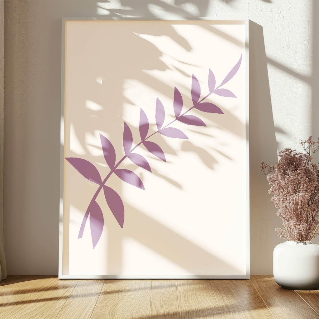 Purple Leaves Print - Larosier Prints