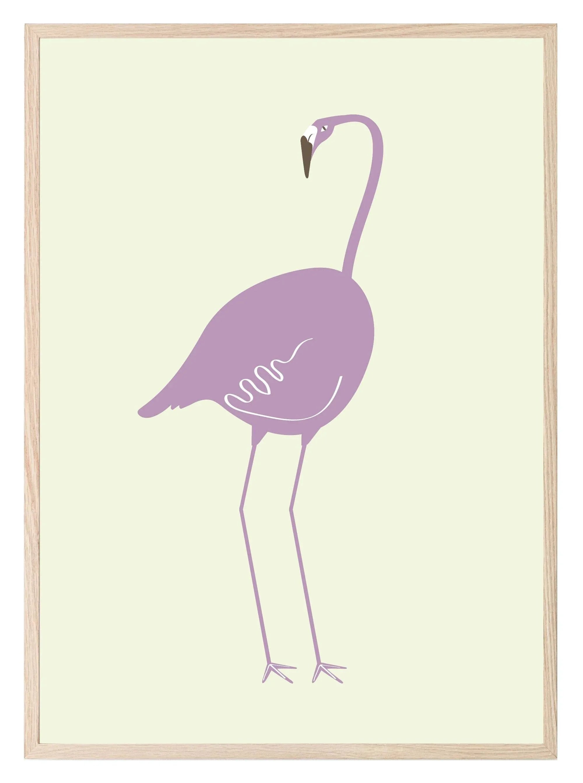 Purple Flamingo Print - Larosier Prints