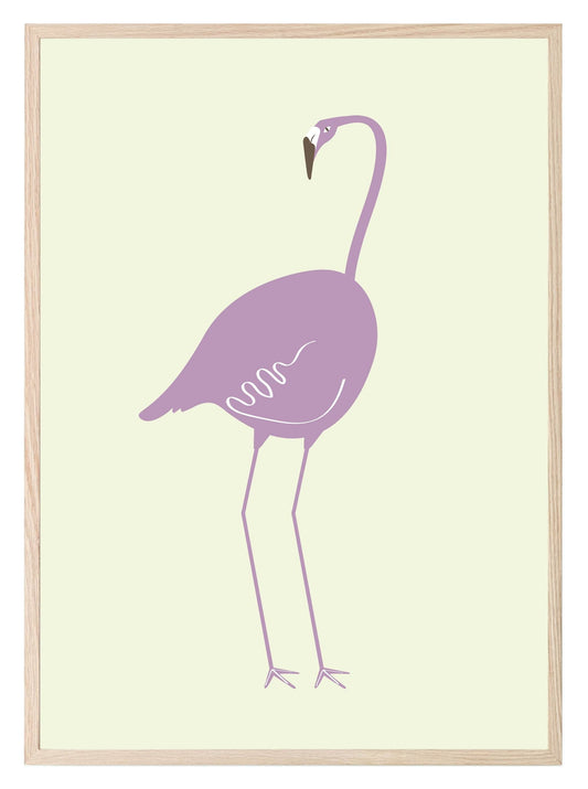 Purple Flamingo Print