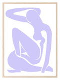 Abstract Silhouette Wall Art Print | Modern Artwork | Purple - Larosier Prints