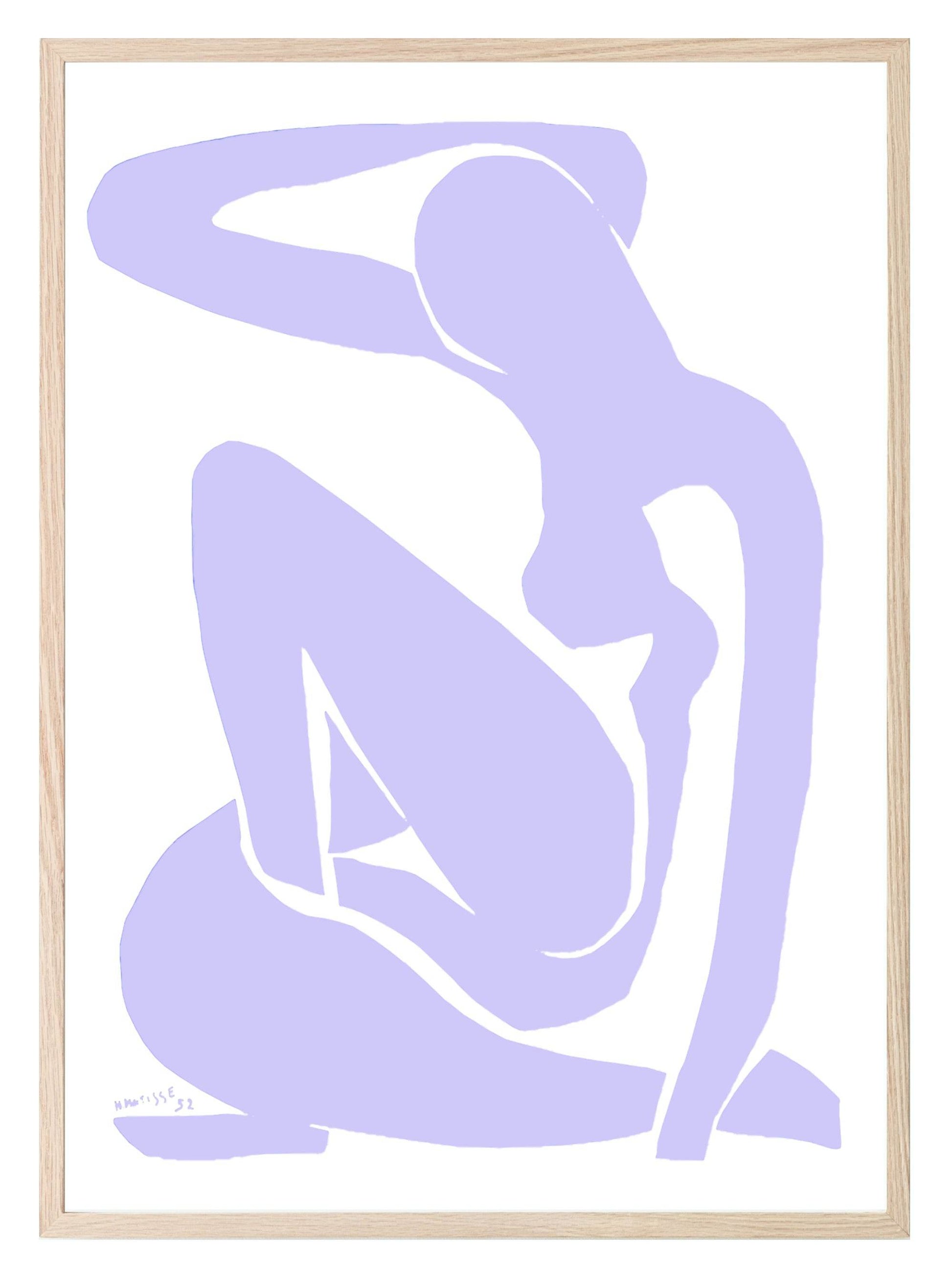 Abstract Silhouette Wall Art Print | Modern Artwork | Purple