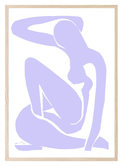 Abstract Silhouette Wall Art Print | Modern Artwork | Purple