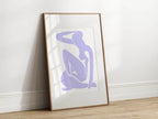 Abstract Silhouette Wall Art Print | Modern Artwork | Purple - Larosier Prints