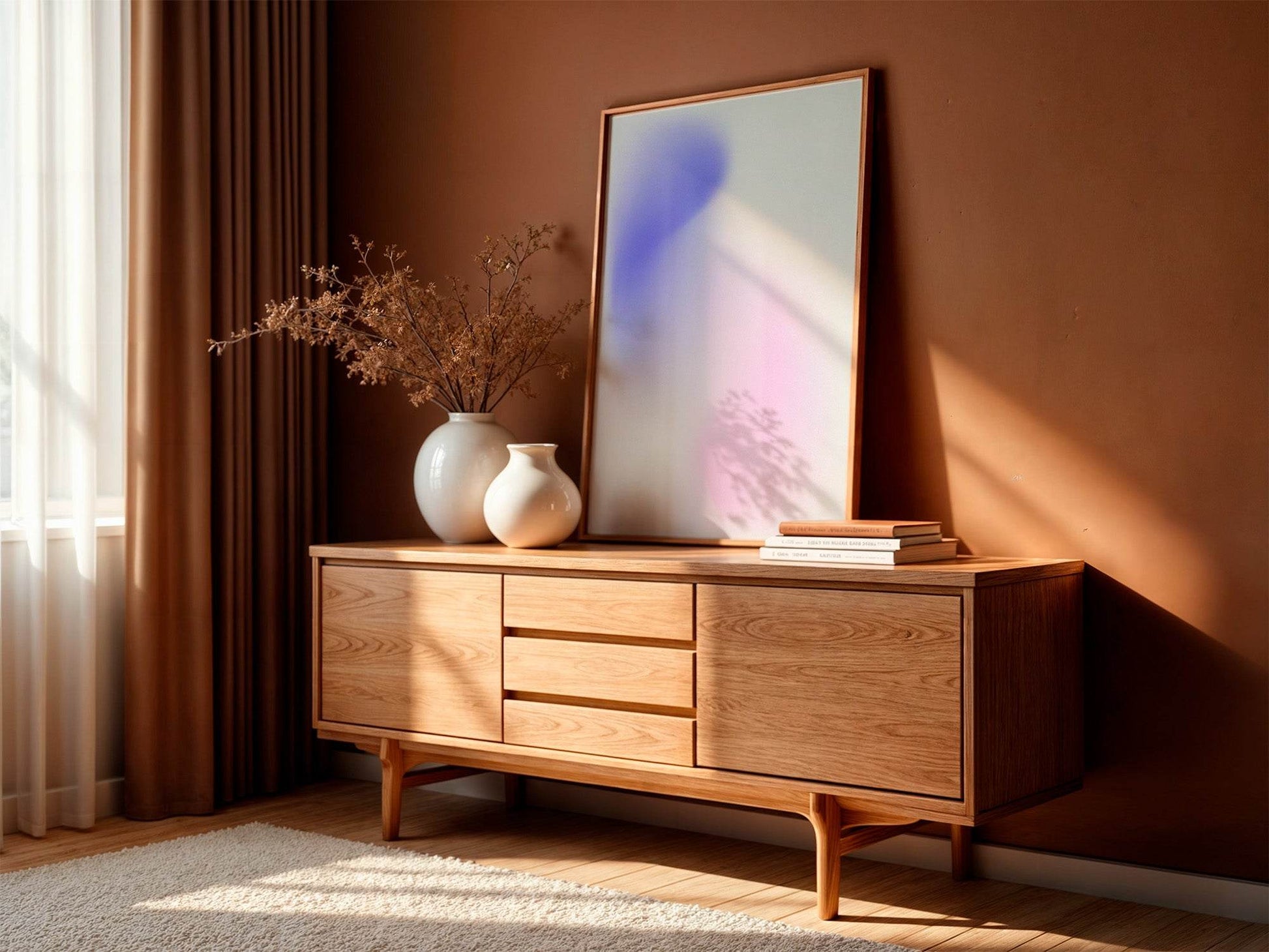Abstract Shades of Purple and Pink Print | Modern Design