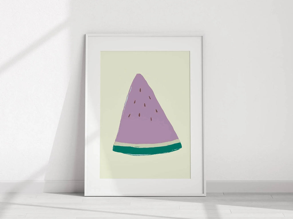 Purple Watermelon Slice Print - Larosier Prints