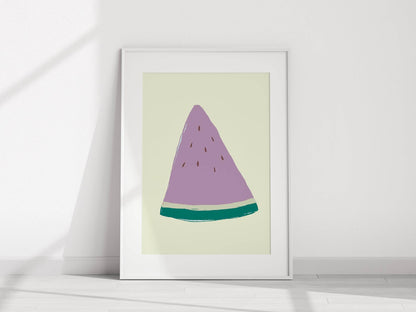 Purple Watermelon Slice Print