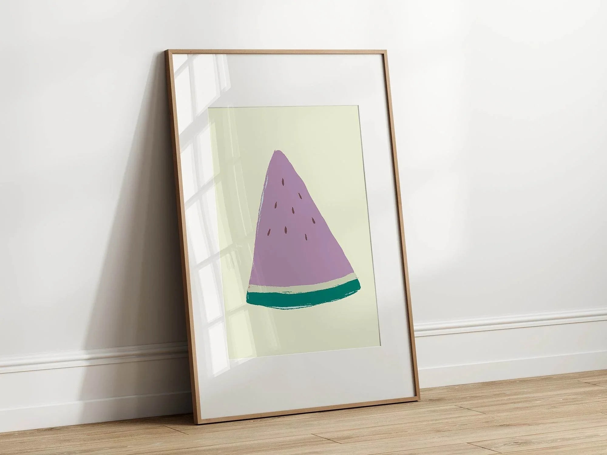 Purple Watermelon Slice Print - Larosier Prints