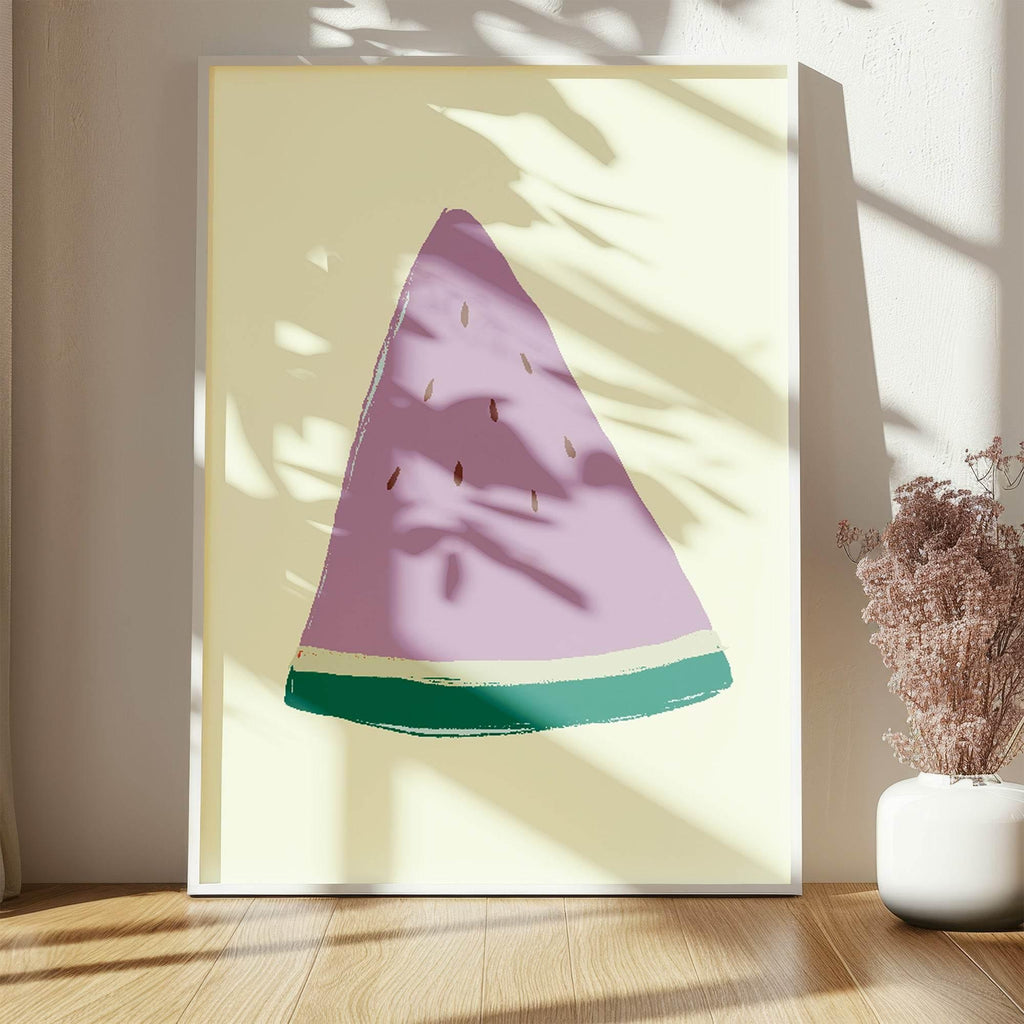 Purple Watermelon Slice Print - Larosier Prints