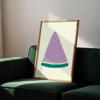 Purple Watermelon Slice Print - Larosier Prints