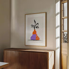 Colourful Vase With Flowers Wall Art Print - Larosier Prints