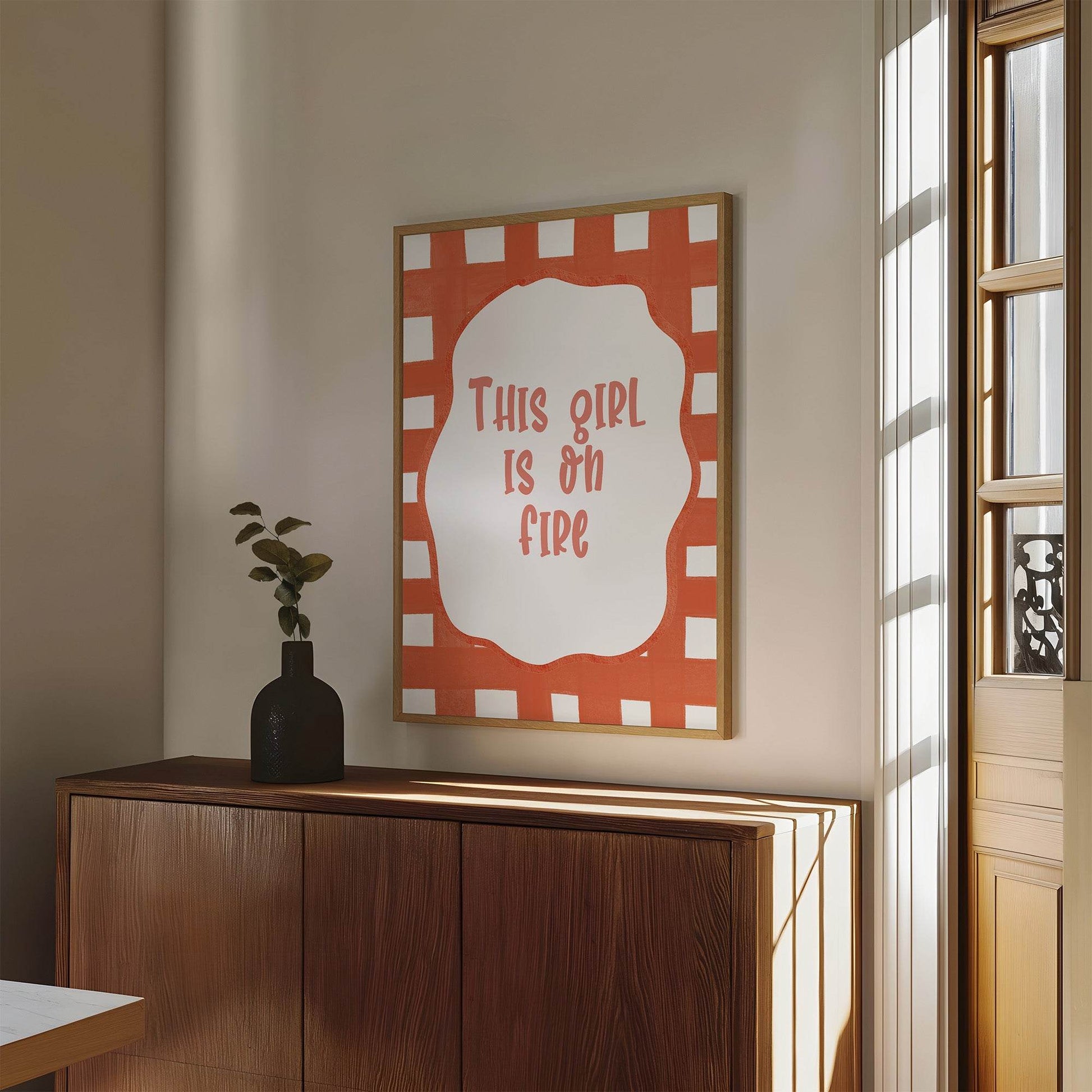 This Girl Is On Fire Print | Empowering Wall Art