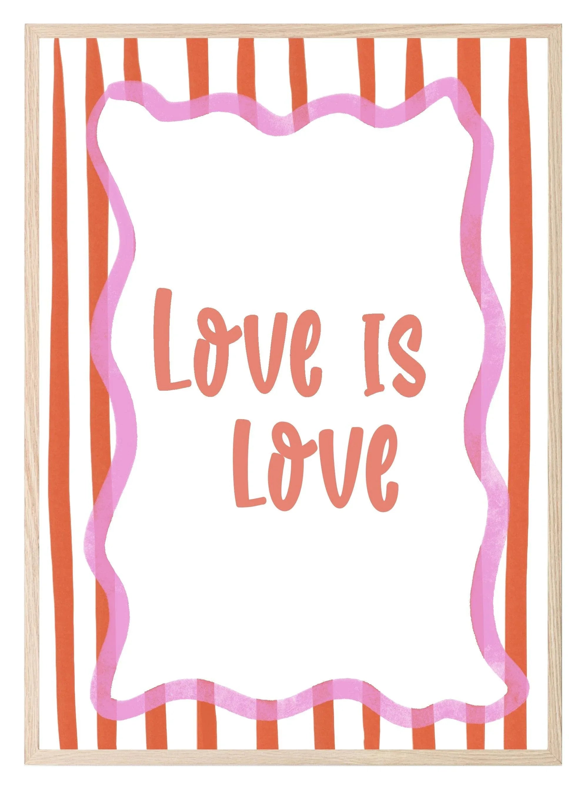 Love Is Love Print | Pride Wall Art | LGBTQ+ Affirmation Quote - Larosier Prints