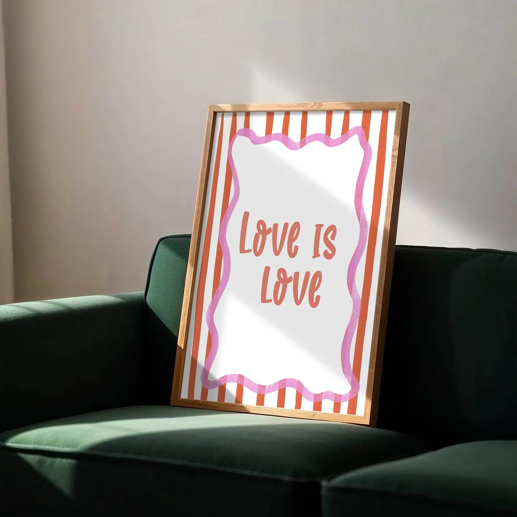 Love Is Love Print | Pride Wall Art | LGBTQ+ Affirmation Quote - Larosier Prints
