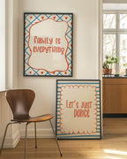 Let's Just Dance Print | Playful Quote Wall Art - Larosier Prints