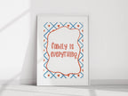 Family Is Everything Print | Heartfelt Quote Wall Art | Modern Home Décor - Larosier Prints