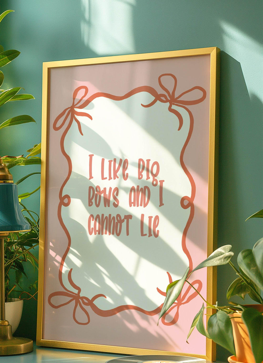 I Like Big Bows and I Cannot Lie Print | Fun Quote Wall Art - Larosier Prints