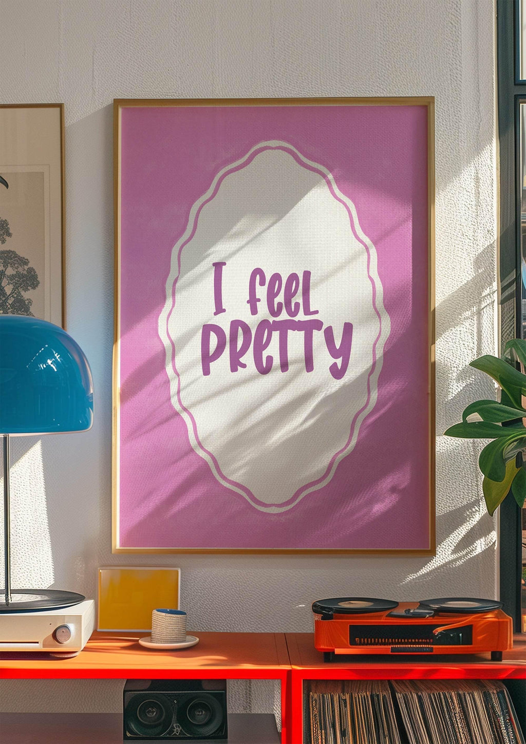 I Feel Pretty Print | Positive Quote Wall Art | Feminine Aesthetic - Larosier Prints