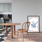 Pasta on My Mind Print | Fun Foodie Wall Art | Playful Kitchen Decor - Larosier Prints