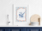 Pasta on My Mind Print | Fun Foodie Wall Art | Playful Kitchen Decor - Larosier Prints