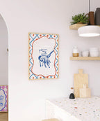 Pasta on My Mind Print | Fun Foodie Wall Art | Playful Kitchen Decor - Larosier Prints