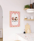 You Complete Me Print | Donut and Coffee Wall Art | Cute Pink Love Décor - Larosier Prints