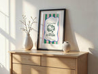 Stop Hating on Lazy People Print | Funny Cat Wall Art | Pink and Green - Larosier Prints