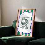 Stop Hating on Lazy People Print | Funny Cat Wall Art | Pink and Green - Larosier Prints