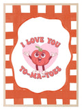 I Love You To-Ma-Toes Print | Cute Tomato Wall Art | Orange - Larosier Prints