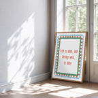 Life Is Hard, But Loving You Is Easy Print | Romantic Quote Art | Checkered Border - Larosier Prints