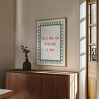 Life Is Hard, But Loving You Is Easy Print | Romantic Quote Art | Checkered Border - Larosier Prints
