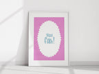 Yeah Fam! Print | Bold Slang Wall Art | Pink - Larosier Prints