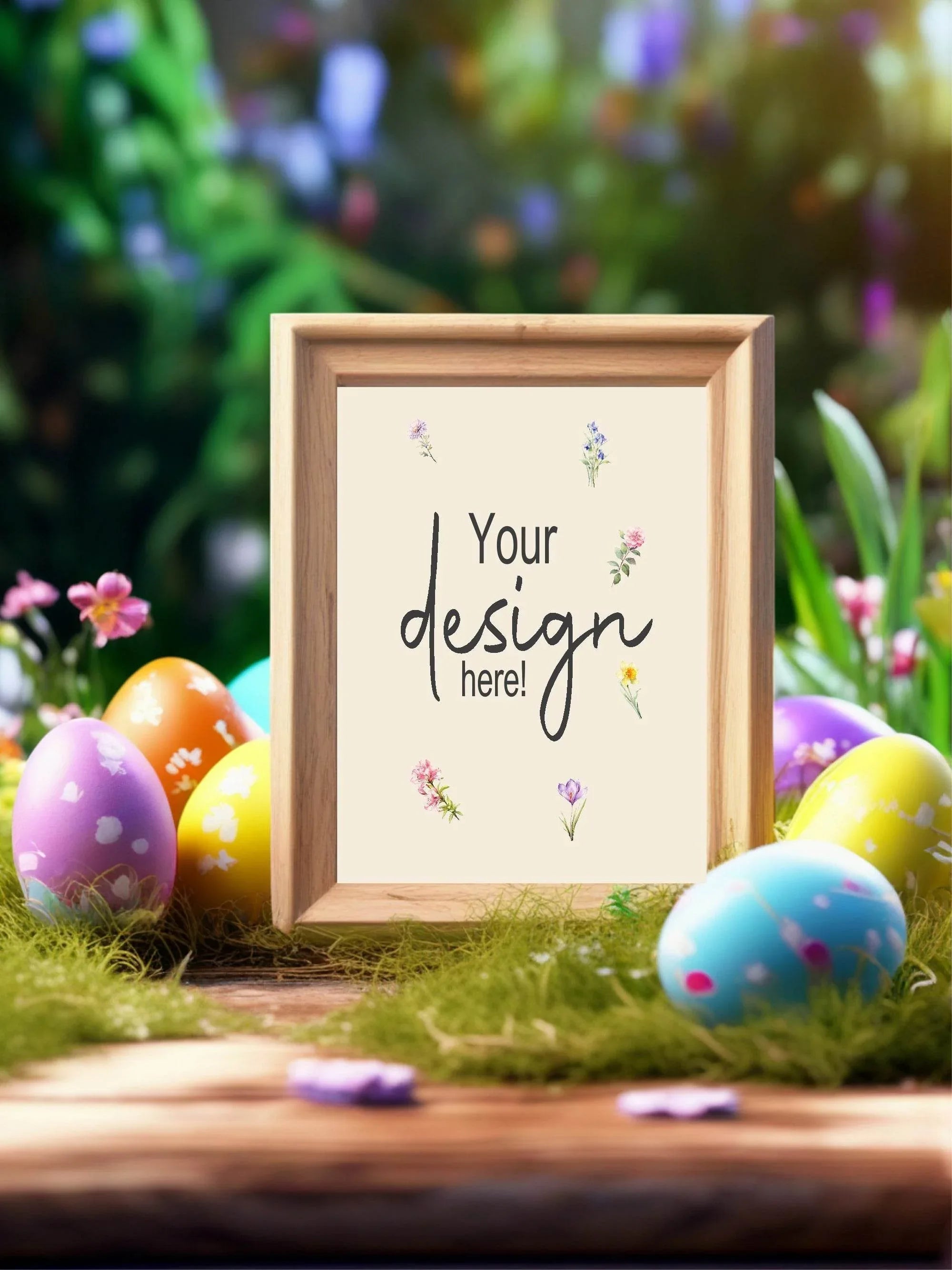 Spring Flowers Custom Bespoke Easter Party Sign - Larosier Prints